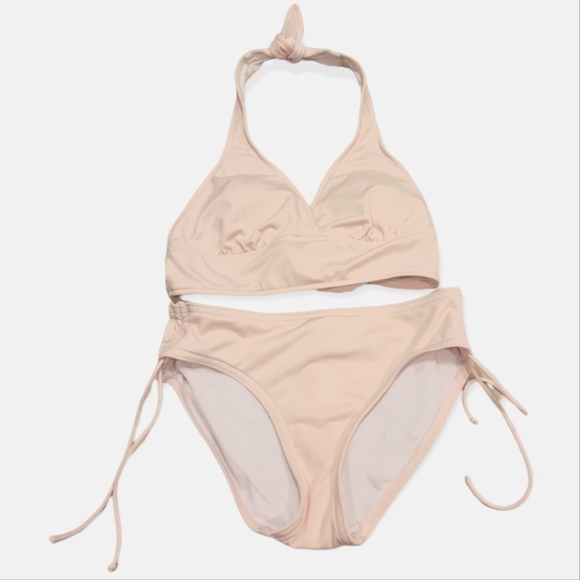 NWOT Merona Baby Pink Bikini Top: M Bottoms: S - Picture 1 of 2